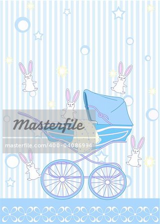 Baby boy arrival announcement card