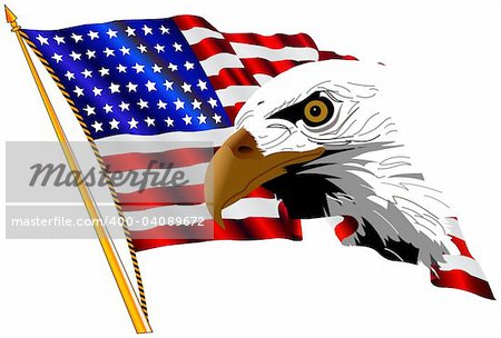 American Flag and Eagle