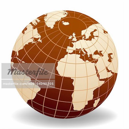 Globe of the World Europe and Africa