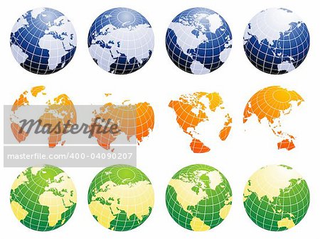 Globe of the World vector illustration