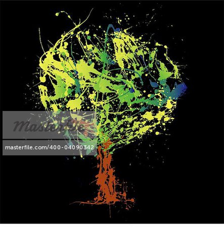 Abstract tree vector illustration