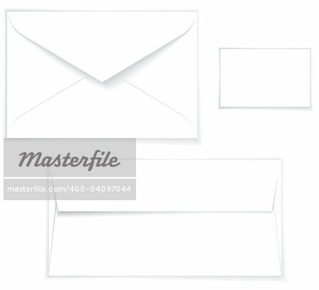 Empty white Envelope Layout for Presentation