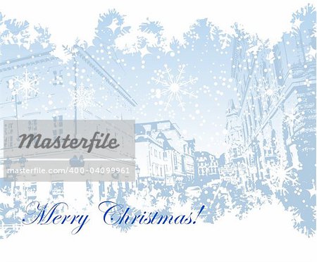Cityscape background christmas for your design