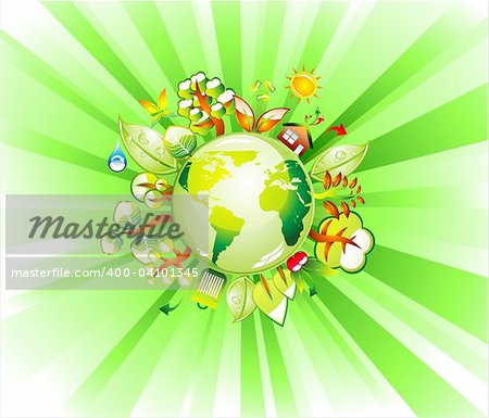 Environment and recycle concept green background