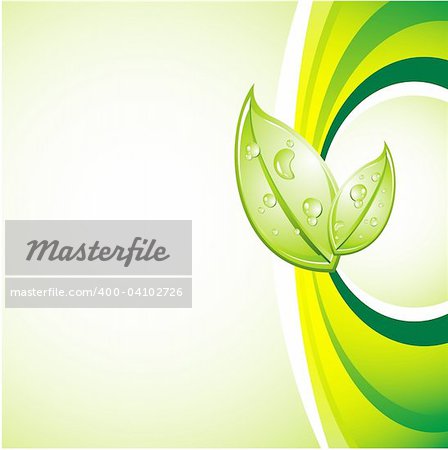 Green Ecology style template for brochure or background