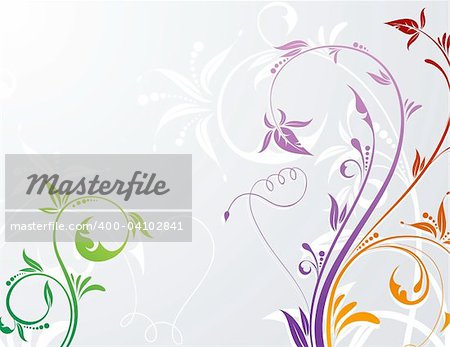 Abstract Floral Background, element for design, vector illustration
