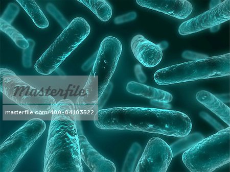 3d rendered illustration of some isolated bacteria