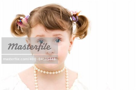 Little girl dressed elegant.