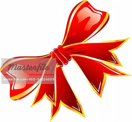 A celebrating Gold and red ribbon