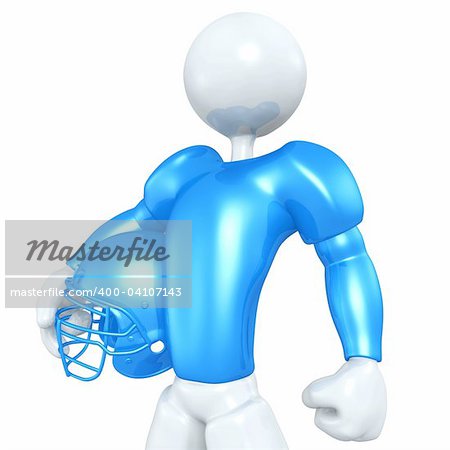 A 3D Football Player Concept And Presentation Figure