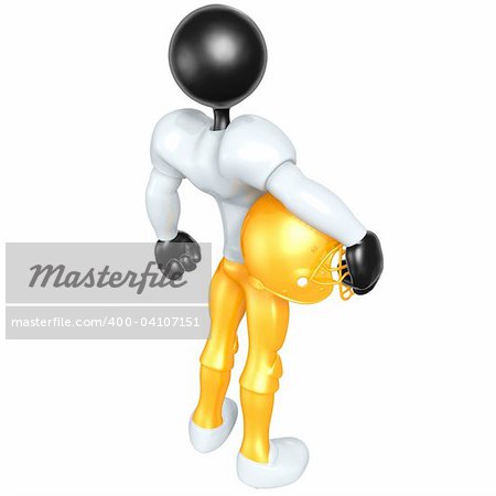 A 3D Football Player Concept And Presentation Figure