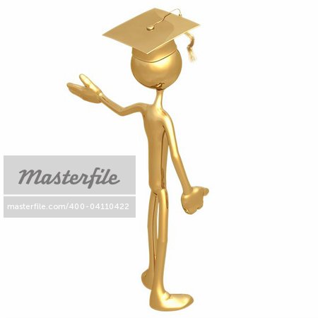 LuMaxArt Gold Guys Graduate Graduation Concept And Presentation Illustration