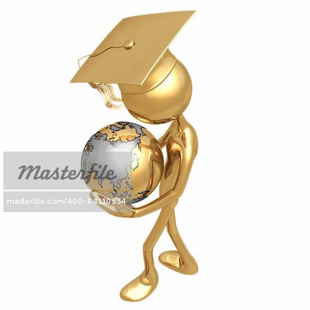 LuMaxArt Gold Guys Graduate Graduation Concept And Presentation Illustration