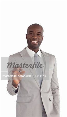 Confident Business man Standing and with a positive expression