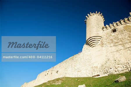 ancient public castle of cuellar city in segovia spain