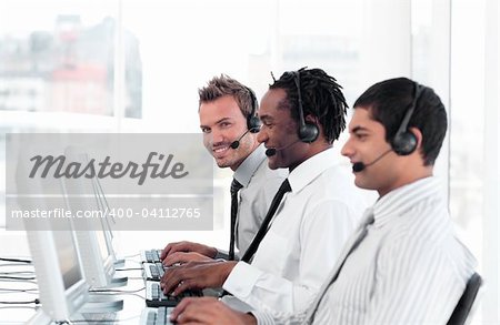 Team of Young People working in a call centre