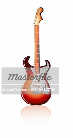 Electric Guitar Isolated on white background