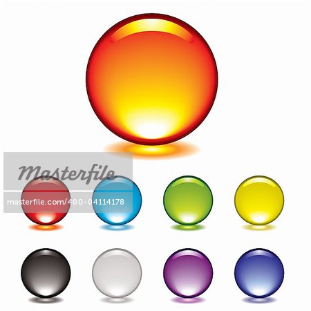 round gel button icon with glow and drop shadow