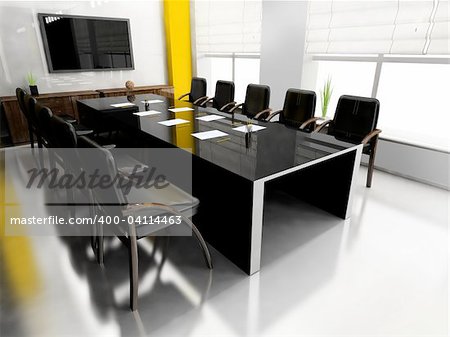 Modern room for meetings 3d render