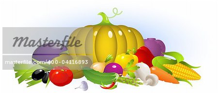 Vector image of vegetables