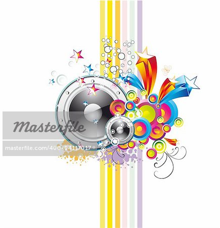 Disco Music Event Background with colorful Abstract elements