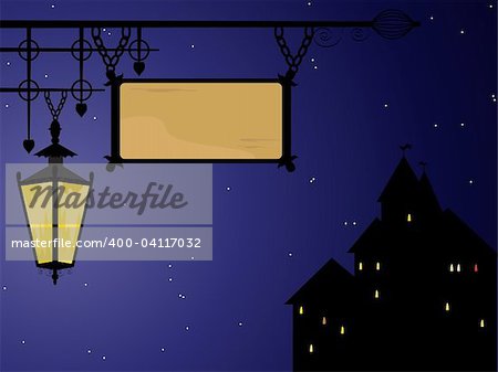 Vector night scene. Easy to edit and modify. EPS file included.