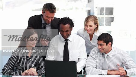 International business people working in an office