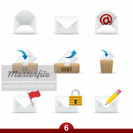 Mail icon set from a series in my portfolio.