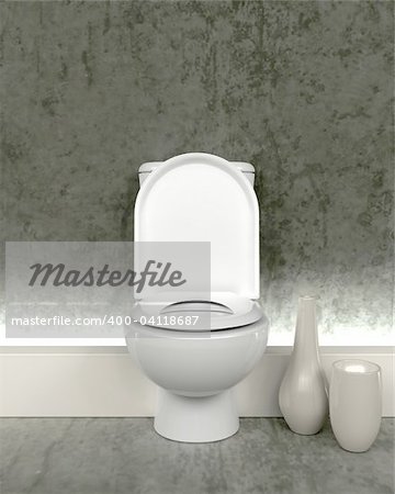 3d render of contemporary toilet