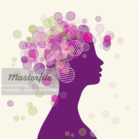 Woman face silhouette for your design