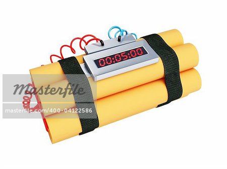 dynamite on a white background