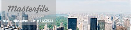 Une vue panoramique sur Central Park et New York, États-Unis