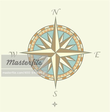 Vector illustration of Compass Windrows. Great for any "direction" you want to go...