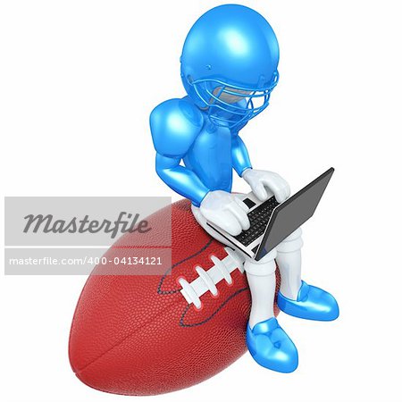 Fantasy Football Player Concept And Presentation Figure In 3D