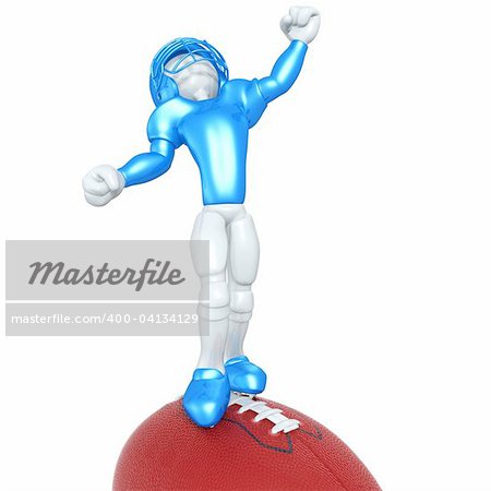 Football Player Concept And Presentation Figure In 3D