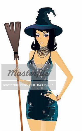 Sexy witch, vector