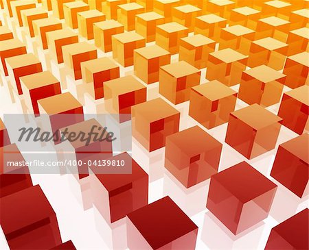 Cubes grid illustration glossy metal style isolated