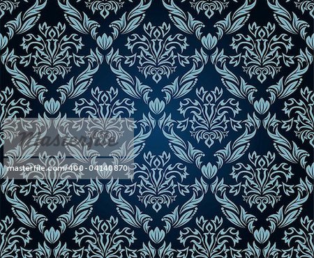 Damask seamless vector background.  For easy making seamless pattern just drag all group into swatches bar, and use it for filling any contours.