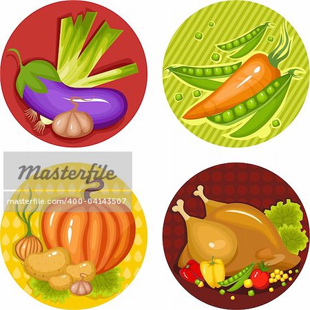 set of a thankgiving icons