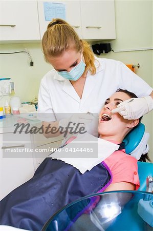 dental operation in dental office
