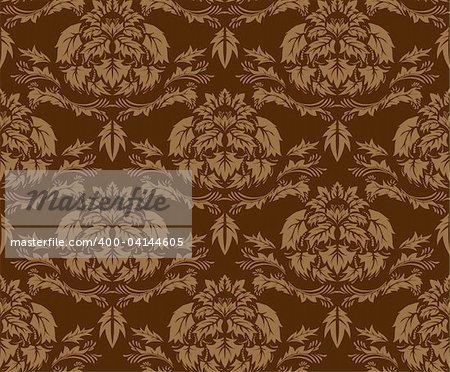 Damask seamless vector background.  For easy making seamless pattern just drag all group into swatches bar, and use it for filling any contours.