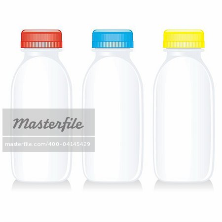 isolated milk glass bottles