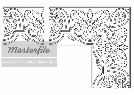 Openwork border vector