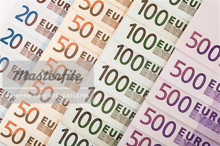 European currency euro banknotes background - money concept