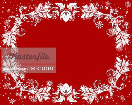 Vector Christmas (New Year) frame for design use