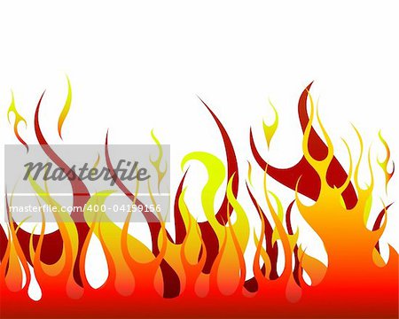 Inferno fire vector background for design use