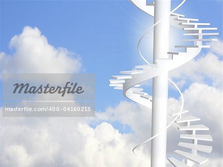 Conceptual image - ladder to paradise