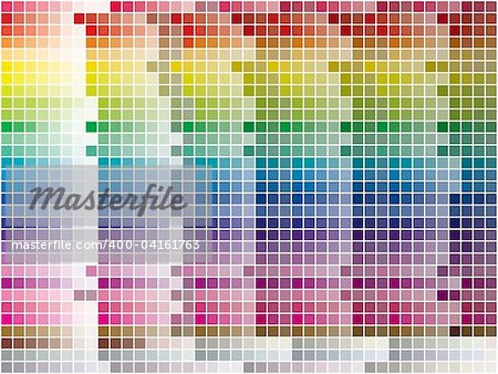 Color palette tiled background. Vector Image. 1200 different colors.