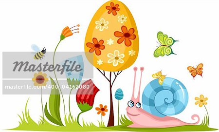 vector illustration of a easter decoration
