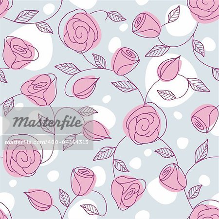 Hand drawn pattern with a muted, light color scheme. Tiles can be combined seamlessly. Graphics are grouped and in several layers for easy editing. The file can be scaled to any size.